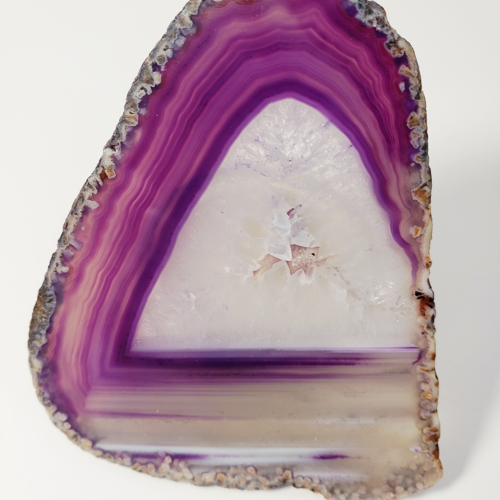 Purple and White Agate Geode Slice Night Light